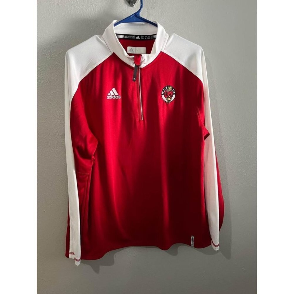 Adidas Climalite Red Half Zip Pullover Sweatshirt Mens Size Medium